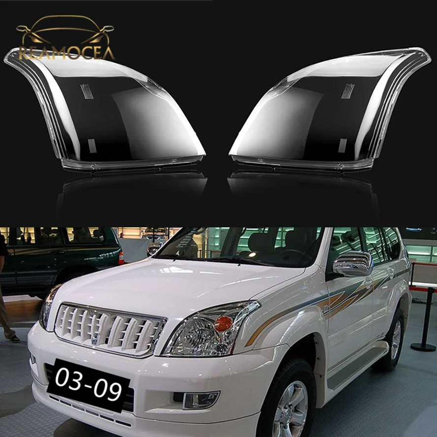 

Reamocea Transparent Lampshade Headlight Cover Shell For Toyota Land Cruiser Prado 2003 2004 2005 2006-2008 Headlamp Glass Lens