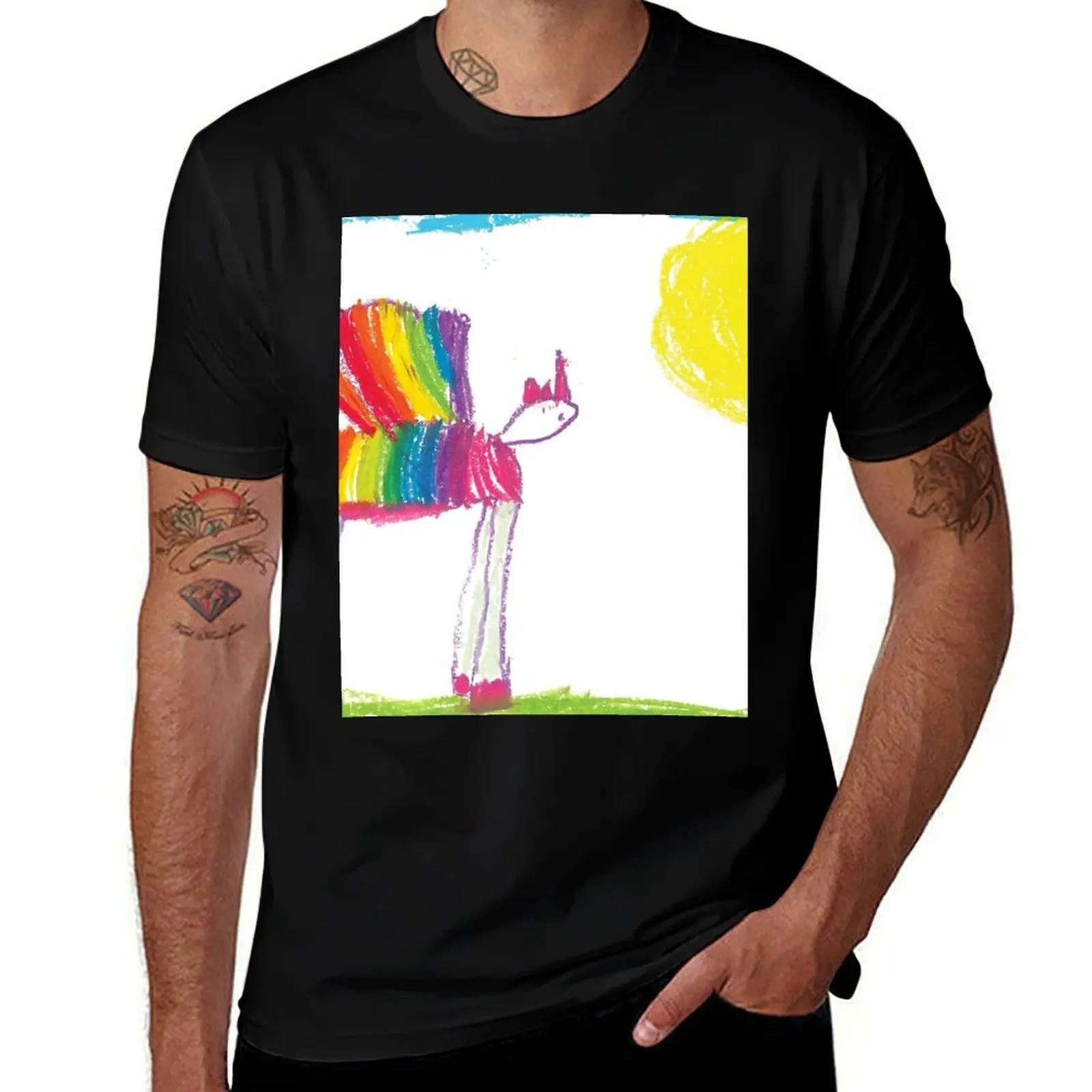 

Rainbow Unicorn Pegasus T-Shirt cotton t shirts high quality anime t shirts for man