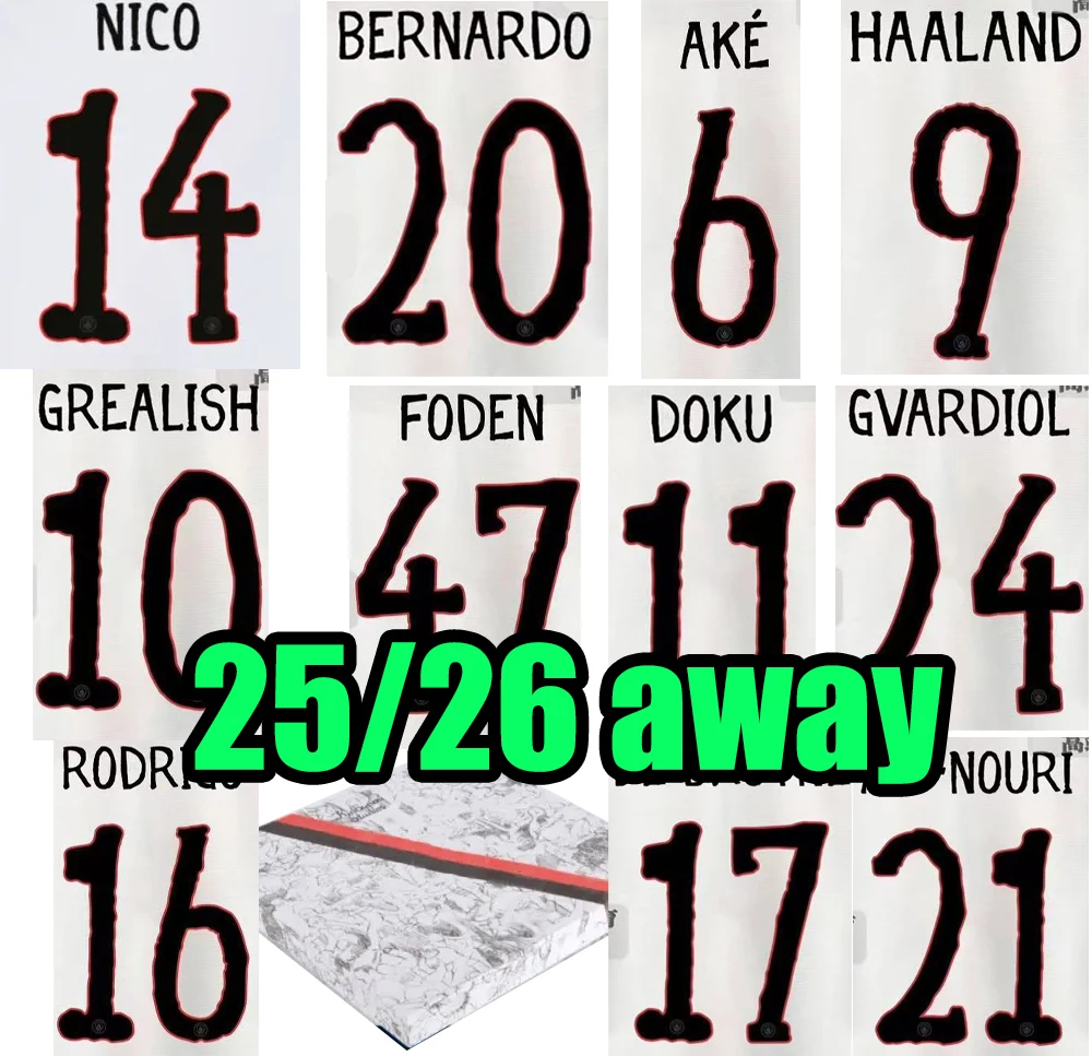 

2025 World Cup M city name set is family away Foton name set DEBRUYNE NICO