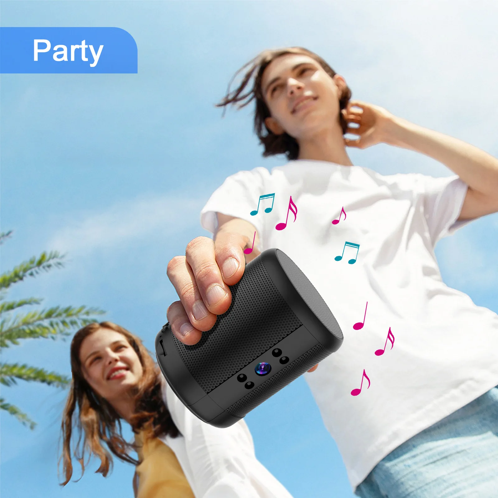 Mini Wifi Camera Bluetooth Speaker Home Security Surveillance Two-way Remote Intercom 1080P HD Night Vision Cam 3600mah Battery