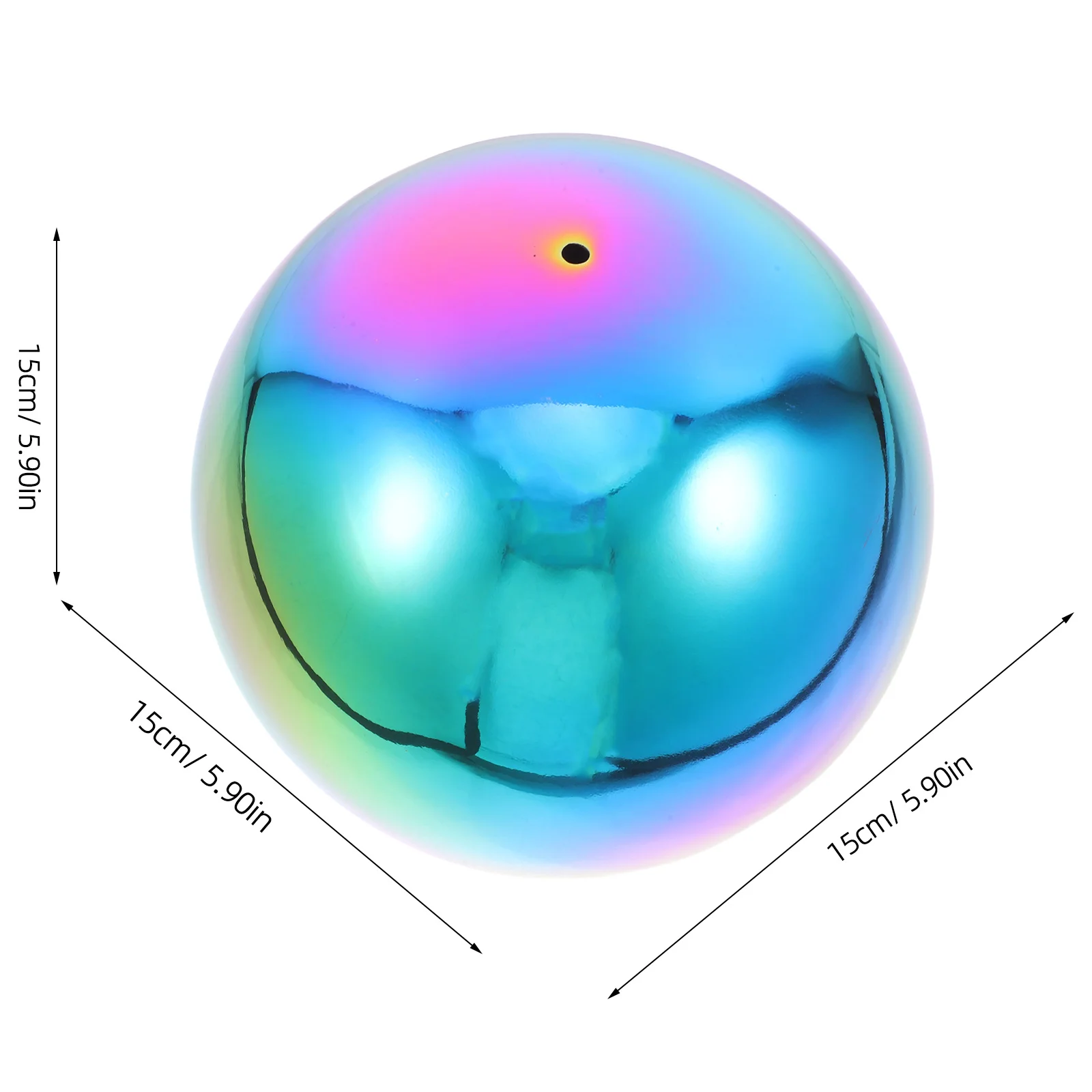 1 قطعة 150 مللي متر سبعة ملونة جوفاء الفولاذ المقاوم للصدأ الكرة مرآة مصقول متعددة الأغراض ديكور المنزل ملحق غرامة الملمس السلس #6