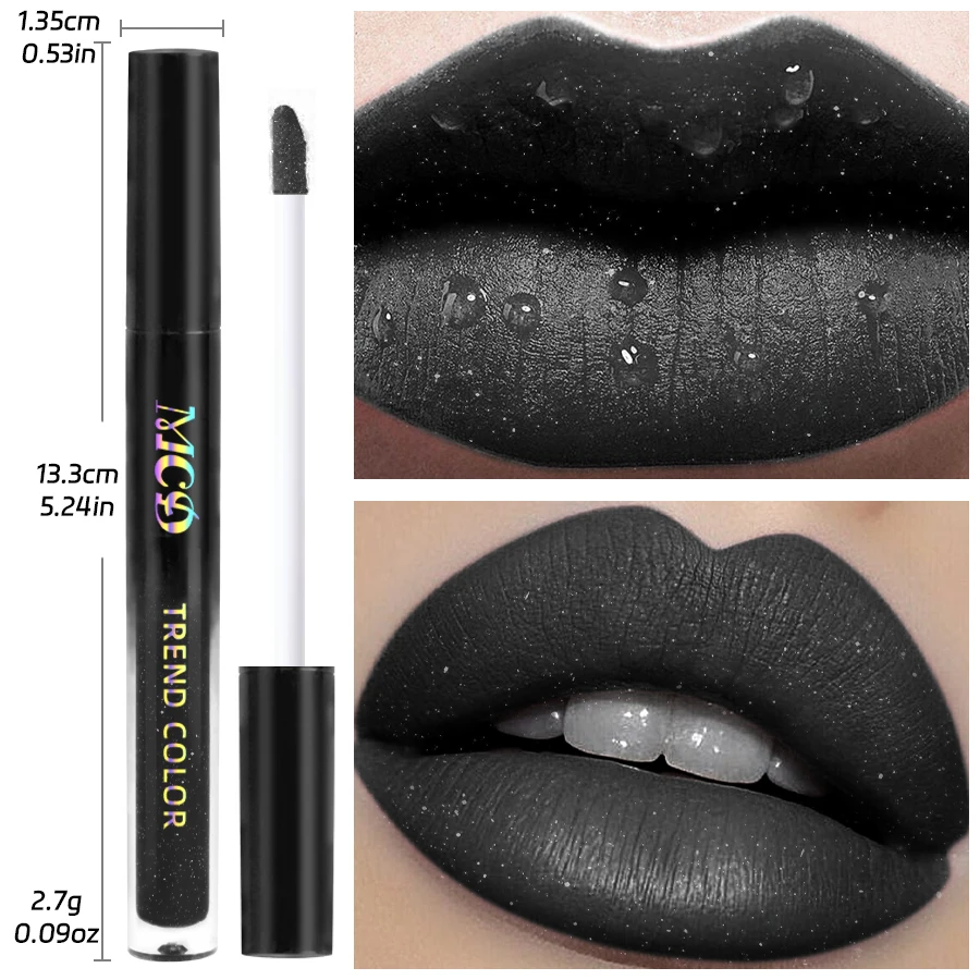 Black Magic Lipstick - Long Lasting, Waterproof, Lip Plumper & Oil Tint - High Pigmented, Moisturizing Lip Balm for Smudge-Free