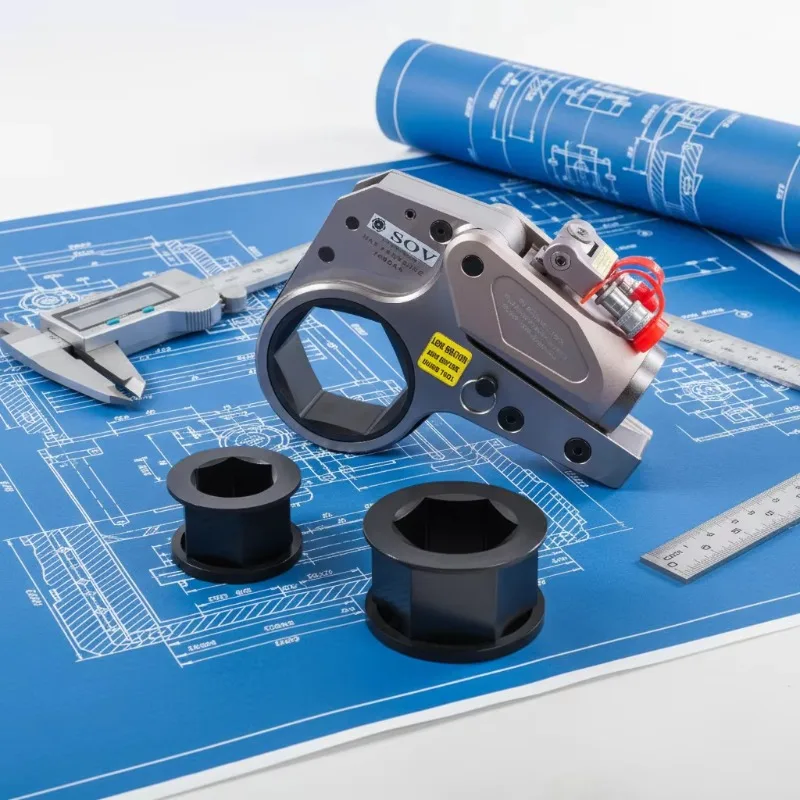 

【Factory Price】HYTORC Same Steel Electric Hollow Cassette Hydraulic Torque Wrench With HEX Reducer Sleeve SOV-2XLCT for Nuts 24-
