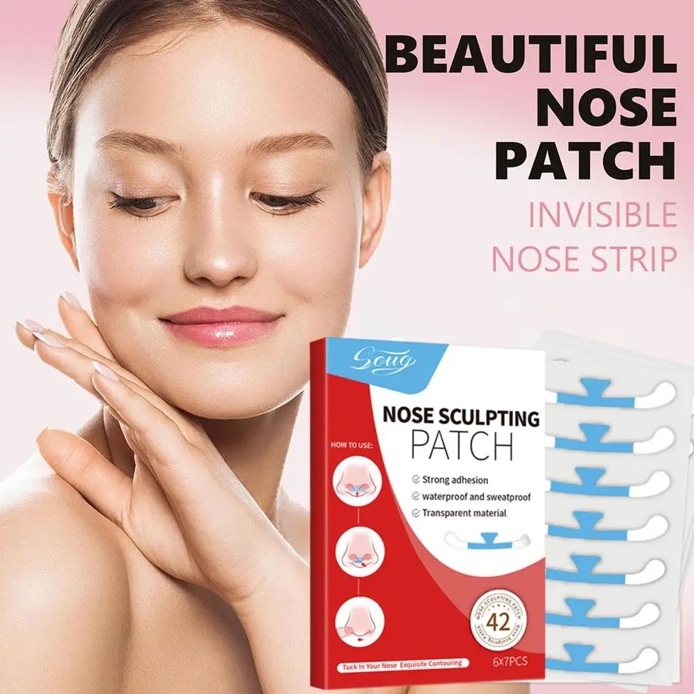 SOUG 鼻翼縮小ステッカー コスプレ専用 鼻縮小ツール 羽根状 鼻を細くする 鼻小片 見えない鼻ストリップ 薄い美鼻