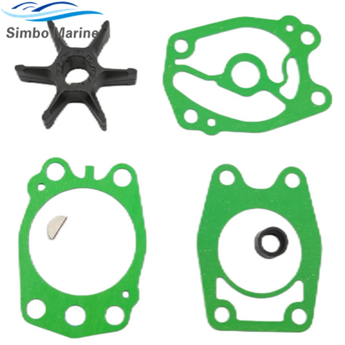 

6F5-44352-00 Water Pump Impeller Kit For Yamaha 2-Stroke 40 HP C40 Outboard 6F5-44352-A0 679-W0078-00 679-W0078-A0 18-3374