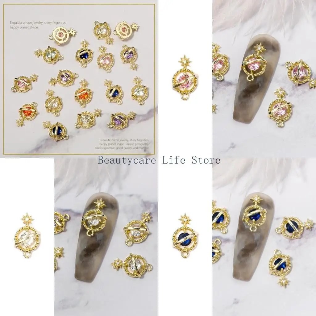 

652C Art Jewelry for Saturn for 3D Planet for Rhinestone Charms for Saturn