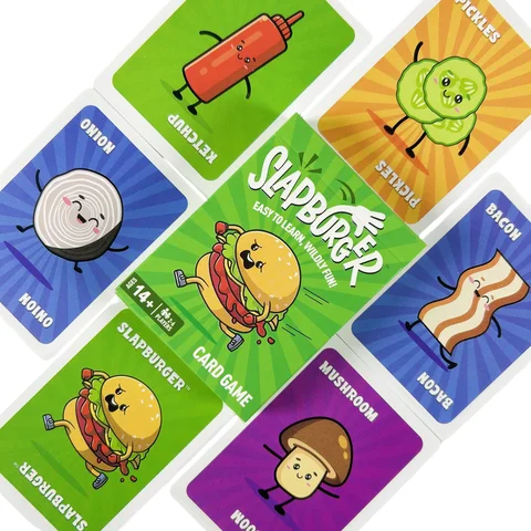 Slapburger Card Game Families Party Playing 2 6 Players Board Game Deck