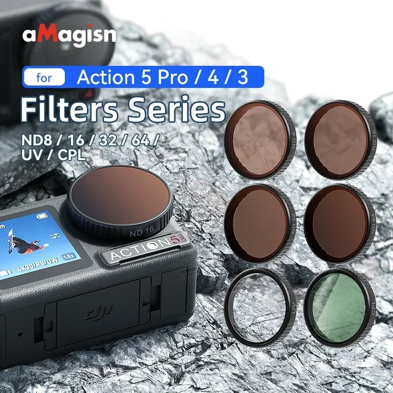 

ND CPL Filter Set for DJI Action 5 Pro Action 4 Action 3 Accessories CPL ND32 ND16 ND8 Polarizing Neutral Density HD Filter