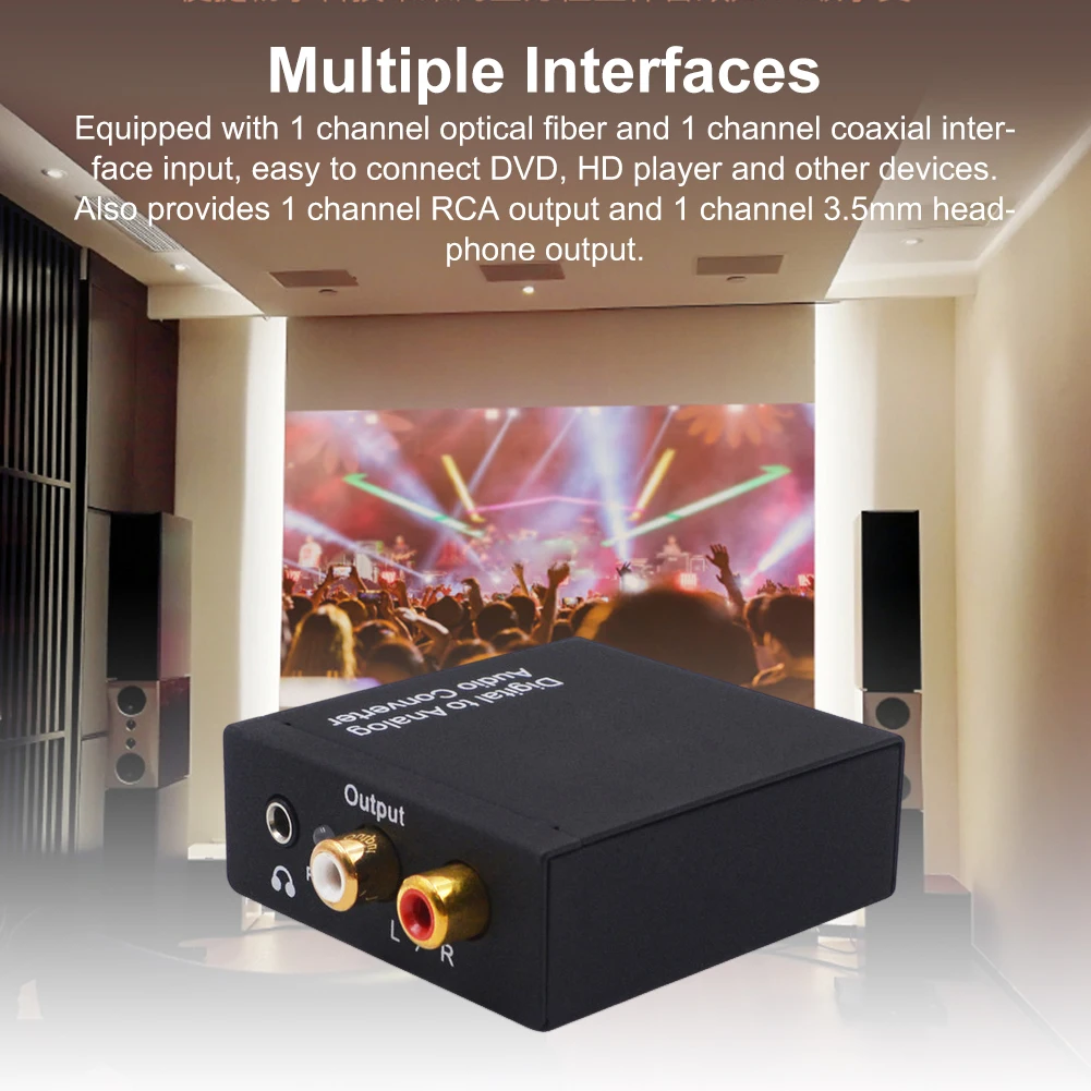 البصرية إلى 3.5 مللي متر مهايئ الرافعة الرقمية محوري SPDIF إلى التناظرية RCA 3.5 مللي متر جاك البصرية إلى L/R DAC فك محول DAC الرقمي #3