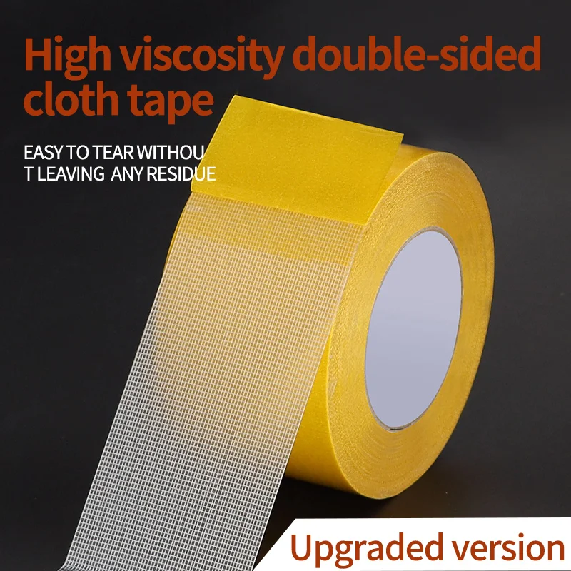 5M10M Strong Fixation Of Double Sided Cloth Base Tape Translucent Mesh Waterproof Super Traceless High Viscosity Adhesive