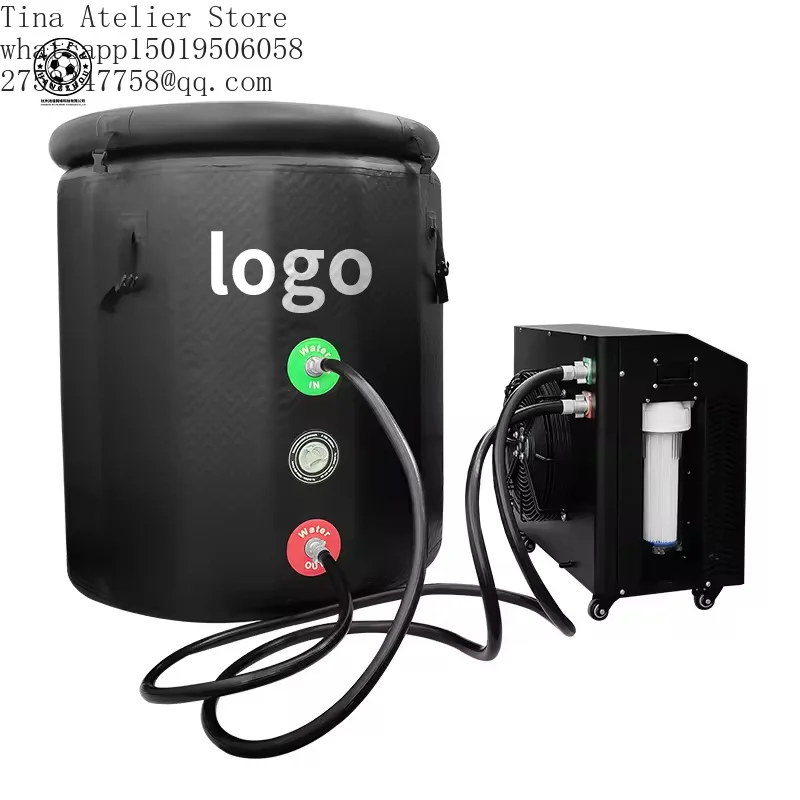 Customized 1HP Filter Chiller Insulated Ice Bath Tub Therapy Sport Recovery Barrel with Cold Plunge Pool Tools & Accessories
