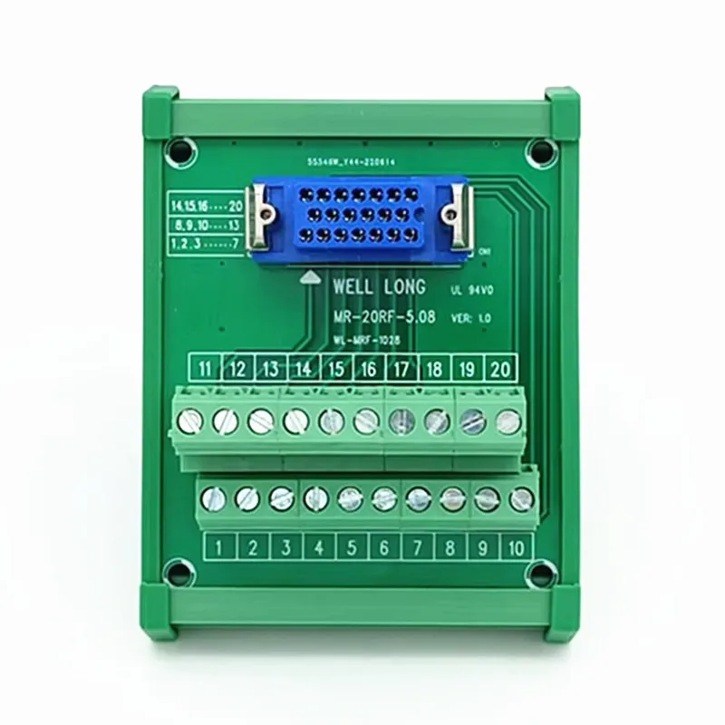 MR-20F MR-20RFD2+  DIN Rail Mount Interface Module Male Header Breakout Board,I/O Terminal Block, Connector.