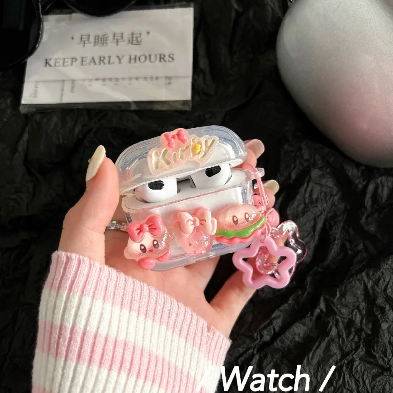 Cute Kirby Headphone Case for Airpods 3 2 1 Pro2 Cartoon TPU Protective Cover for Apple Airpods Pro Decorative Shells Gifts