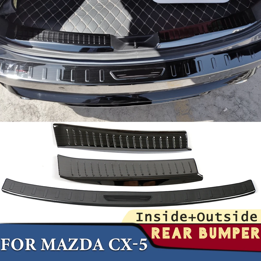 

Trunk Bumper for Mazda CX-5 2017-2020 Car Accessories Stainless Rear Fender Protector Sill Pad Cover Sticker Decoration