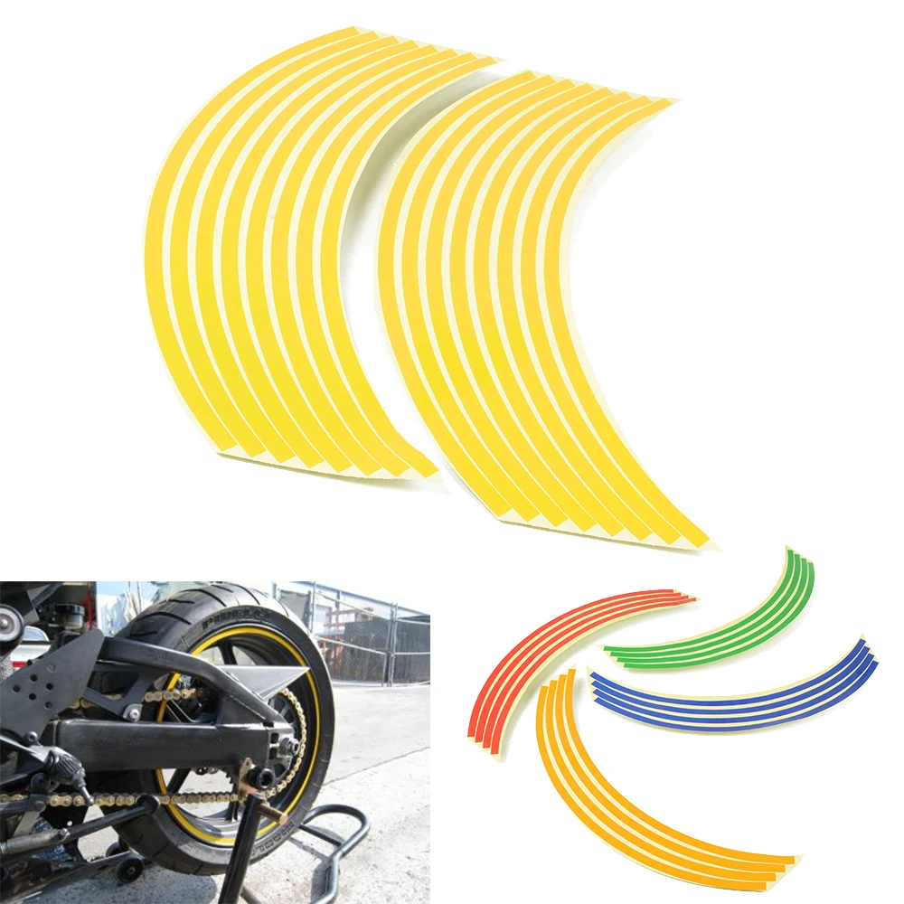 Hot Motorcycle Wheel Sticker Reflective Decals Rim Tape Car/bicycle For YAMAHA MT10 MT07 MT09 MT/FZ 07 09 FZ07 FZ09 FZ8 Z900