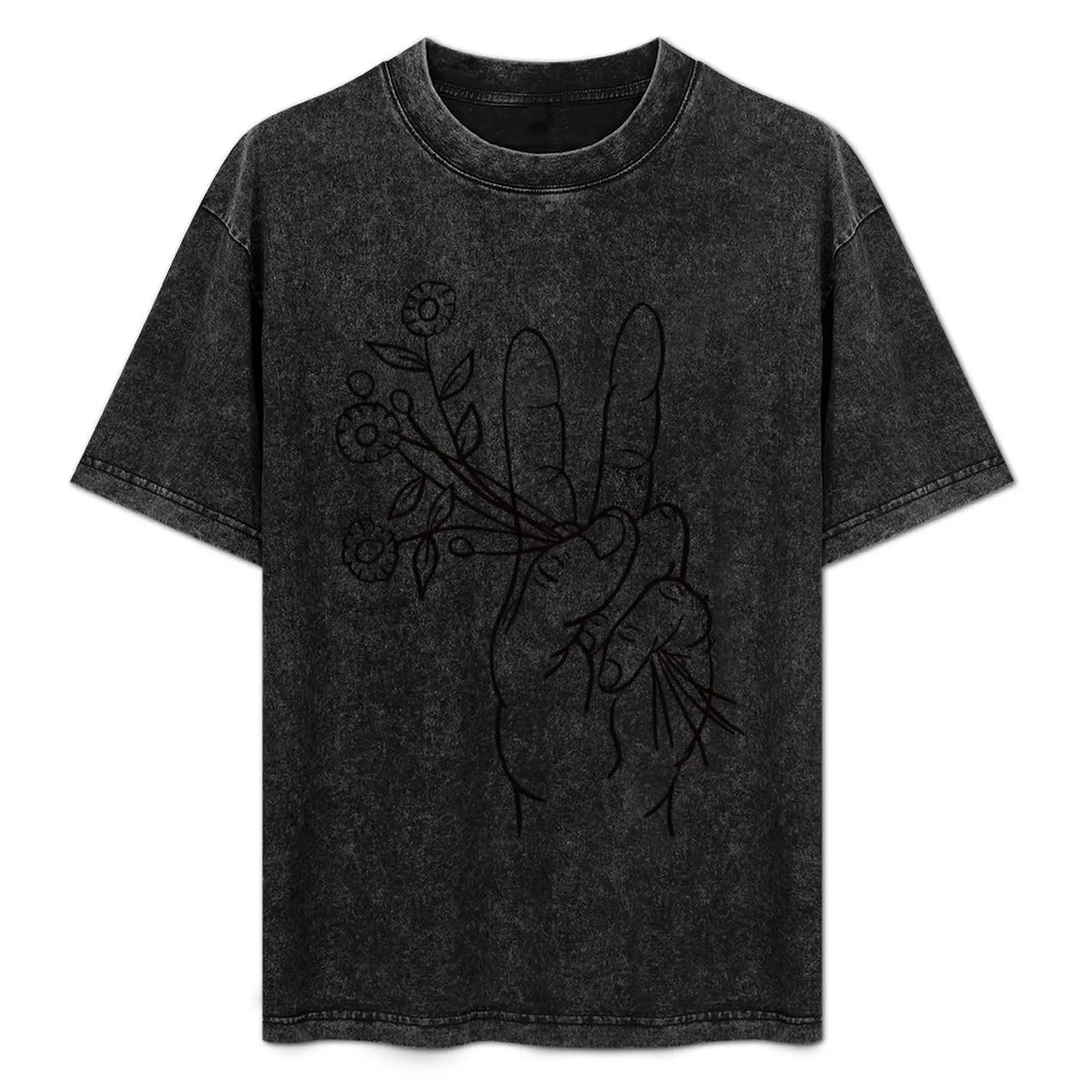 

Boho Peace hand flowers T-Shirt plus sizes custom shirt fruit of the loom mens t shirts
