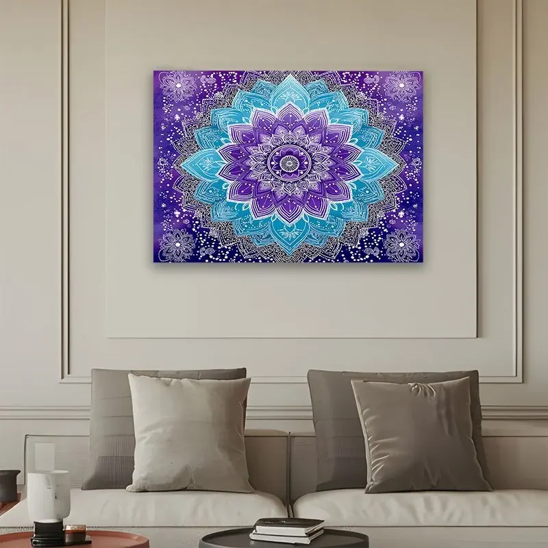 Bohemian Mandala Tapestry Suitable for Living Room, Bedroom Wall Hanging - Secret Garden Wall Decor with Mandala Flower Patterns