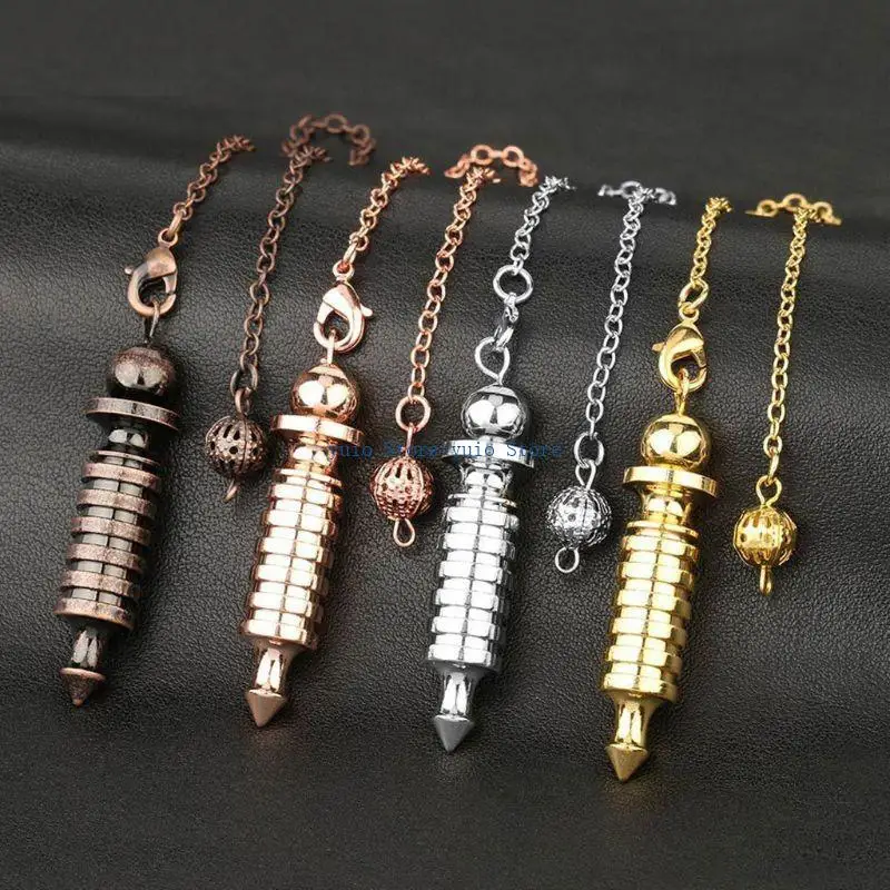 

X7XB Screw Pendulum Dowsing Pendant Metal Pendulum Dowsing Pendant for Meditate