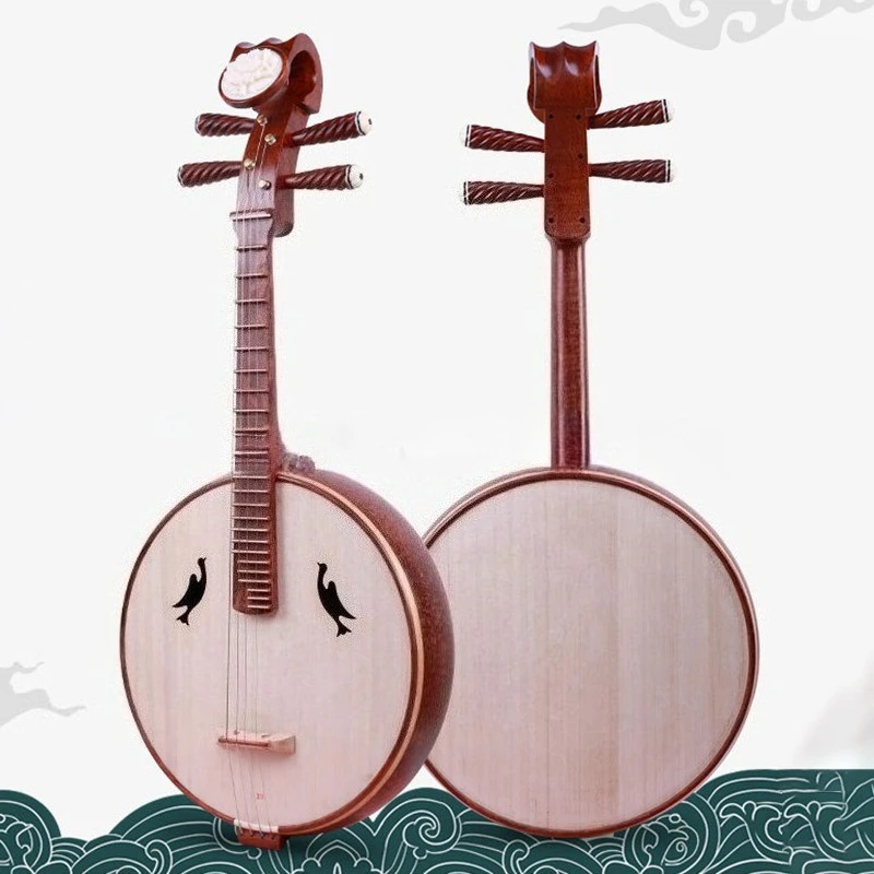 Tradition Chinese Ruan Adult Play Plucking Zhongruan Beginner Wooden Classical Ruan Professional National Stringed Instruments