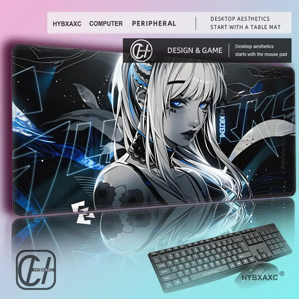 HYBXAXC Akari Gaming Mouse Pad Kazemi Mousepad Non-Slip Mouse Mat Game Professional Computer Desk Mat Anime Rubber Table Mats