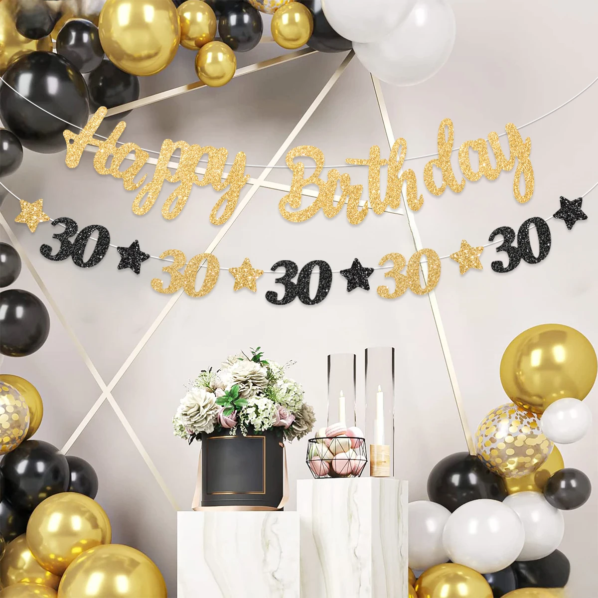 Banner-Flagge zum 18. 30. 40. 50. Geburtstag, 18. 30. 40. 50. Geburtstag, Party-Dekoration, Erwachsener Jahrestag, Geburtstag, Partyzubehör, Gastgeschenke