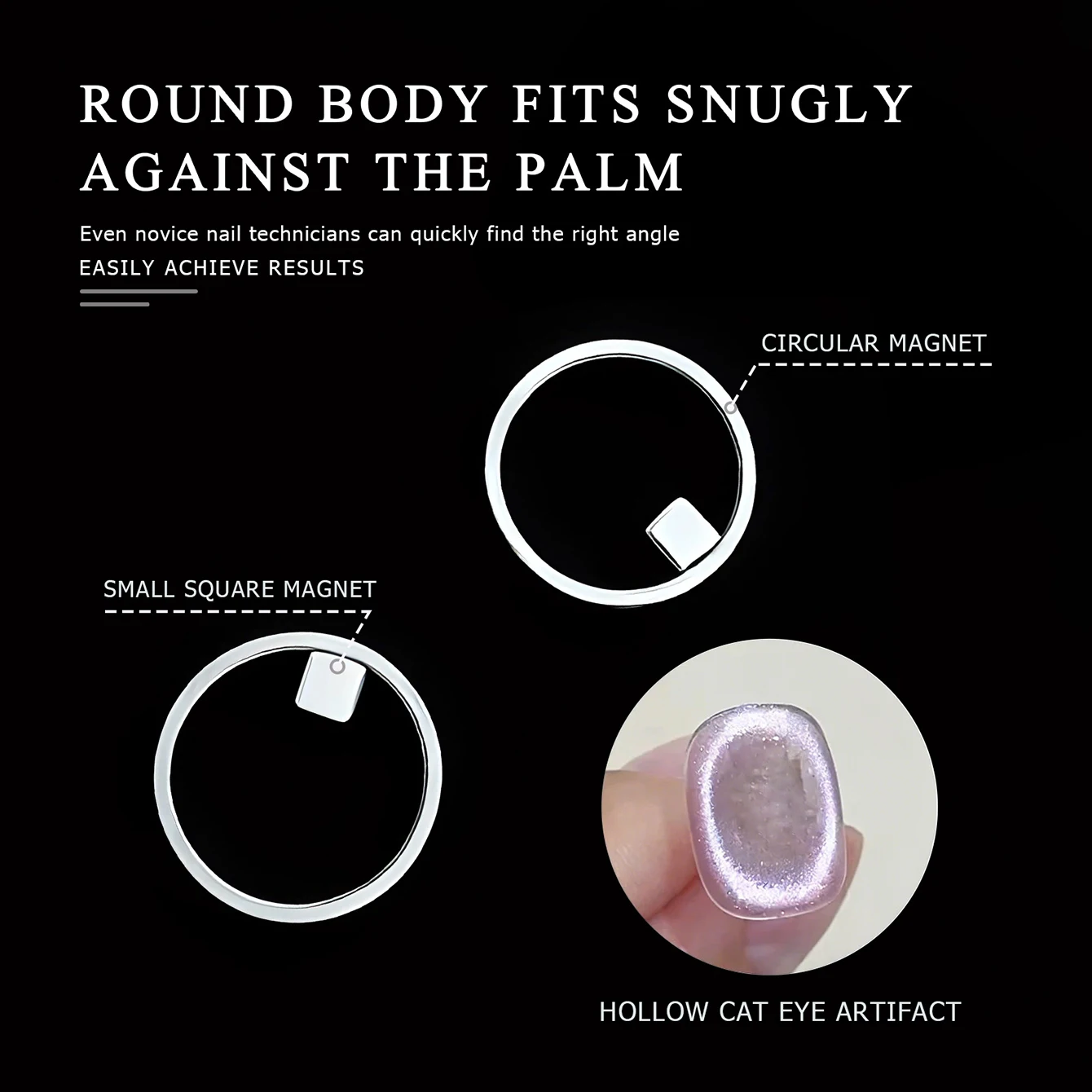 

2026 New Style Nail Art Embellishment Hollow Hole Magnet For Attracting Cat Eyes Super Powerful Nail Art Aid Tool For Beginners