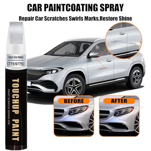 Iridium Silver Metallic(775/9775) Touch up Paint for Mercedes-Benz Car Paint Scratch Repair Kit