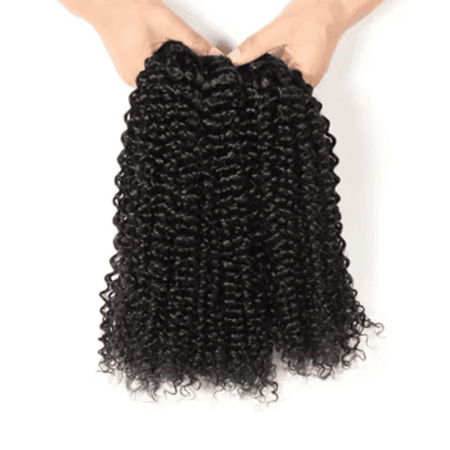 Extensions de cheveux humains bouclés brésiliens, vague d'eau profonde, 100% Remy, double trame, tissage profond, noir naturel, document, 3 faisceaux