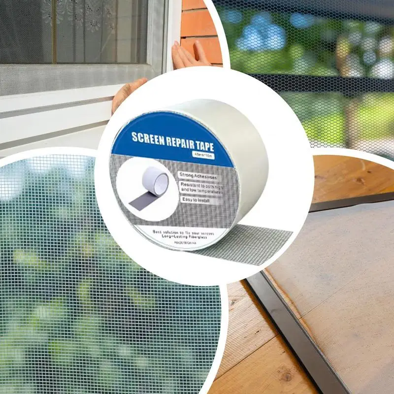 Лента для экрана, сетка для ремонта, сверхмощный комплект для ремонта экрана, прочный клей, пластырь из стекловолокна для дверей, водонепроницаемое покрытие для фиксации отверстий