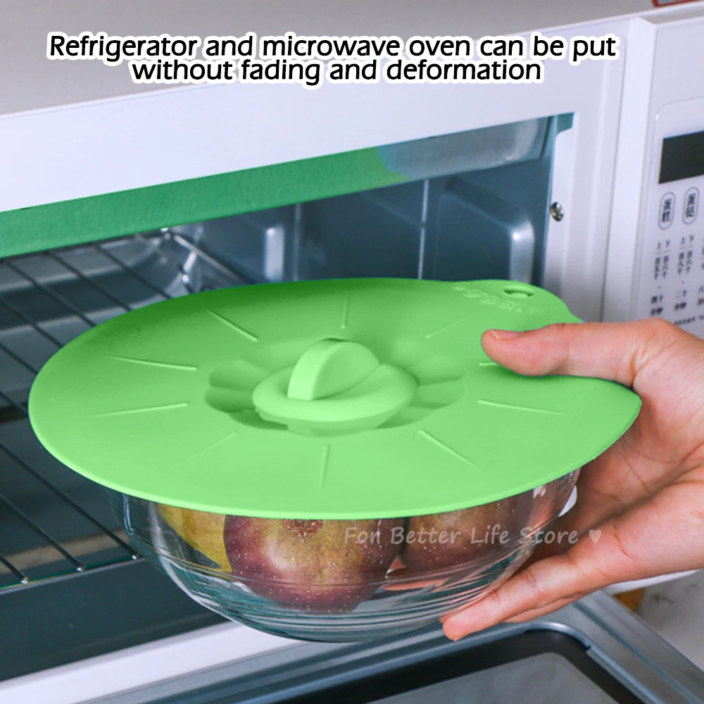 1PC Diameter 20cm 80G Cooking Pot Pan Lid Silicone Multifunction  Microwave Bowl Cover Fresh Keeping Reusable Food Wrap Tools