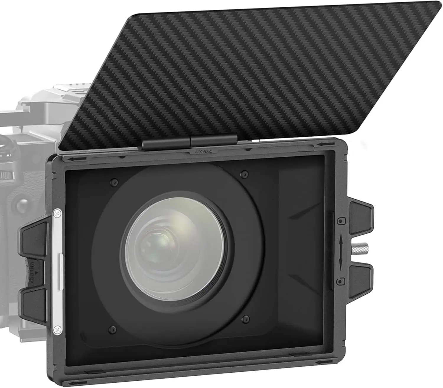 NEEWER صندوق صغير غير لامع مع صينية مرشح 4 بوصة × 5.65 بوصة علم من ألياف الكربون 4 محولات حلقة عدسة دائرية لعدسة (67/72/77/82 مم) #1