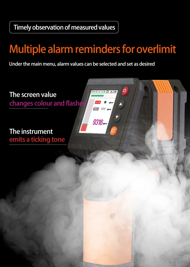 아이케시 YC-100 레이저 메탄 누출 원격 메탄 가스 농도 감지기 레이저 CH4 감지기 가연성 가스 감지기