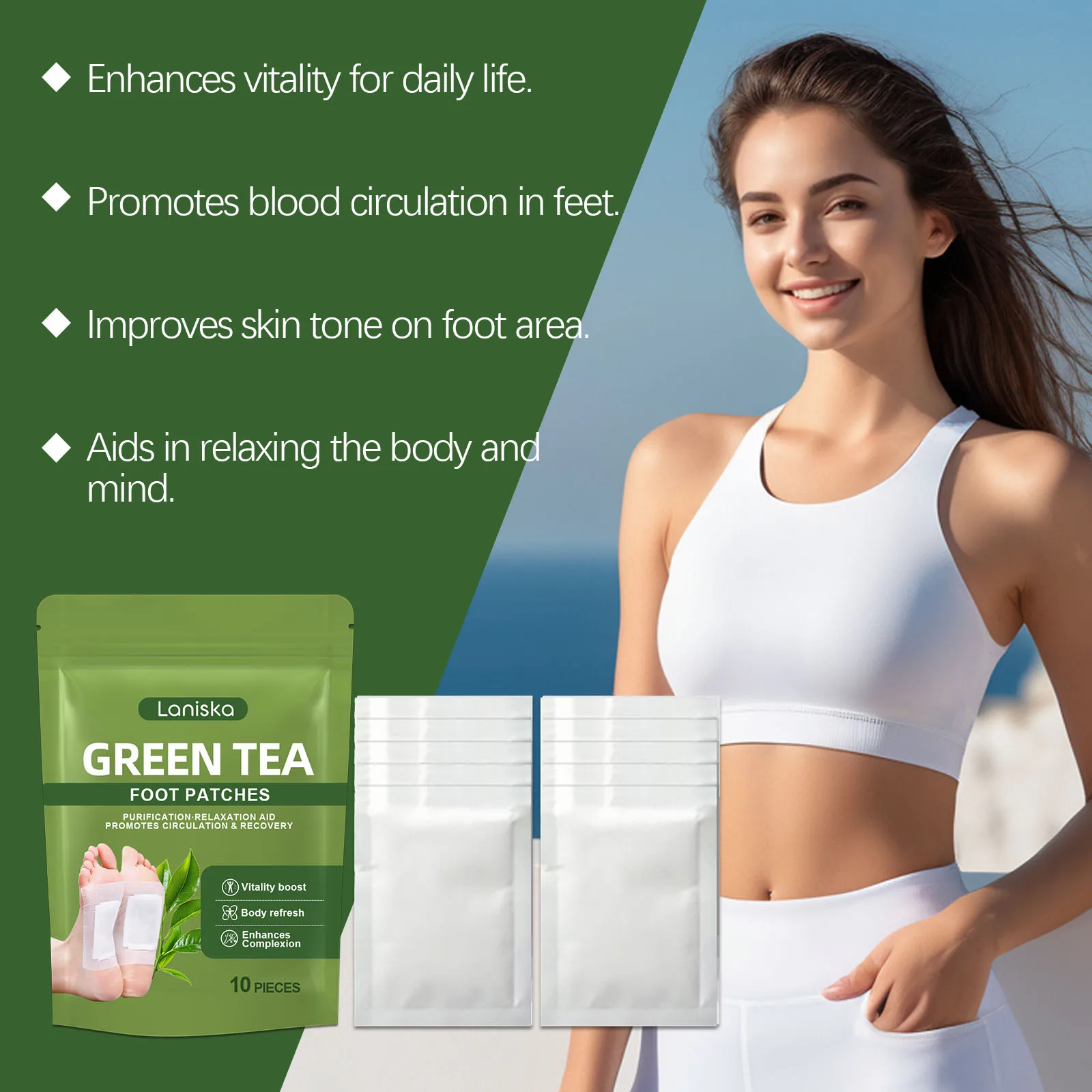 Natural Detox Foot Patch Relief Stress Deep Sleep Promote Blood Circulation Relieve Leg Swell Fatigue Deep Cleansing Foot Patch - view 6