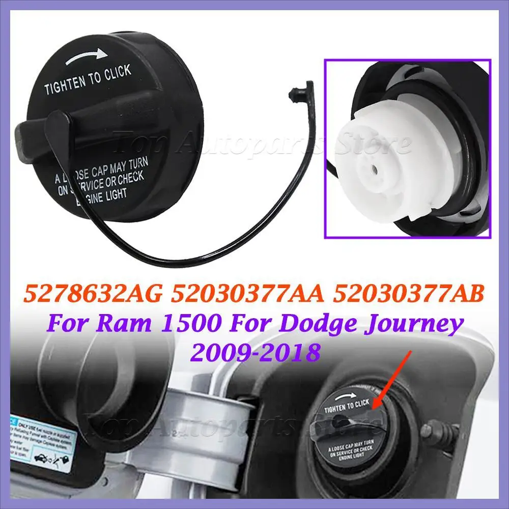 For RAM 1500 For Dodge Journey 2009-2018 5278632AG 52030377AA 52030377AB Fuel Tank Gas Cap Filler With Tether Fuel Tank Cap