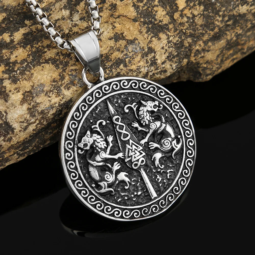 

Classic Viking Dragon Pendant Unique Design Stainless Steel Nordic Celtic Knot Necklace Mens Amulet Jewelry Gifts Dropshipping