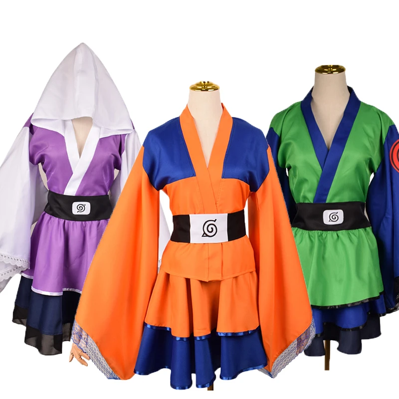 

Anime Uzumaki Hinata Sasuke Kakashi Cosplay Costumes Full Set Lady Dresses Outfit Role-playing for Women Halloween Eve Party