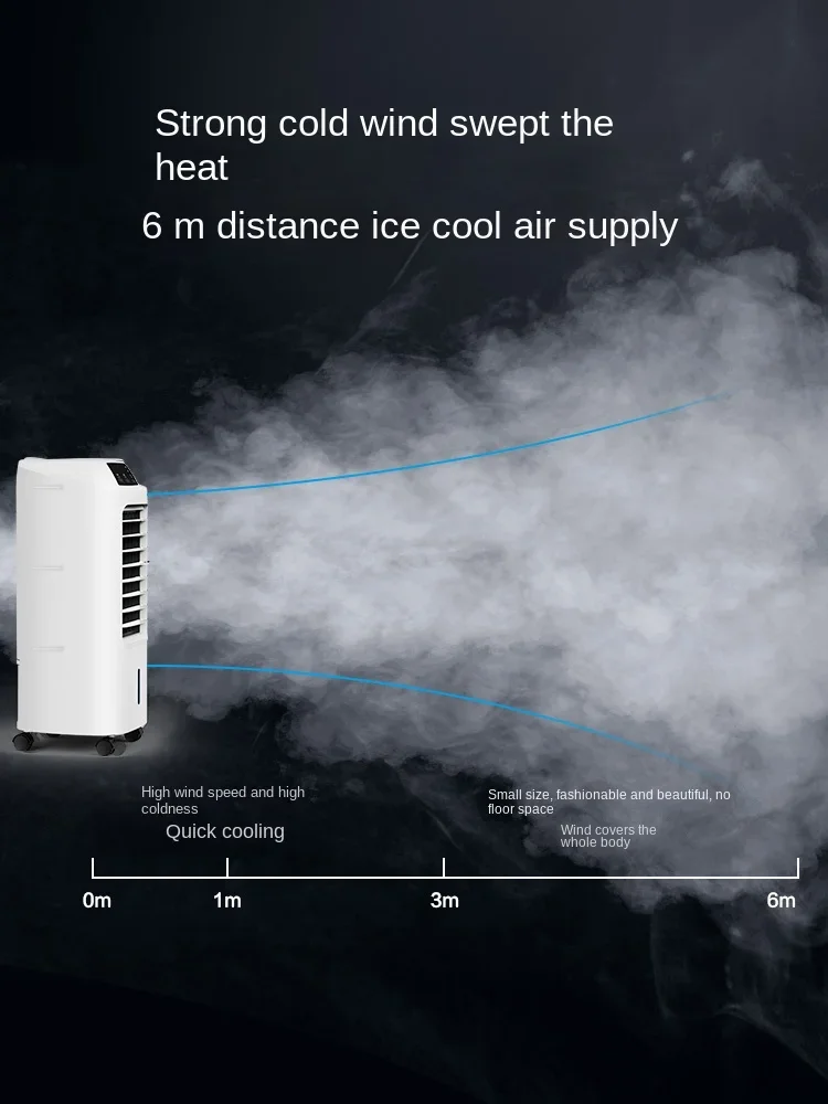220V Portable Water Cooling Air Cooler Single Cooling Evaporative Fan For Household Indoor Use view 3