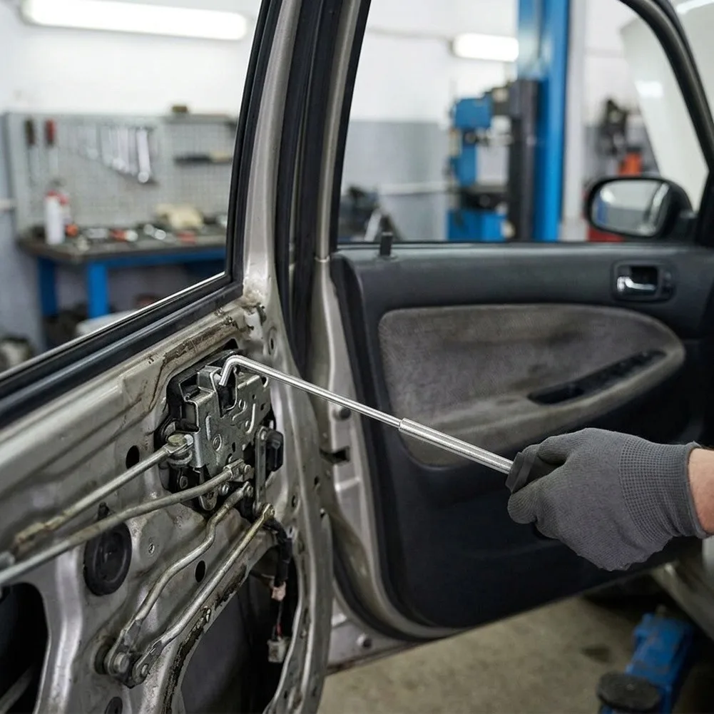Automotive Tool for Removing Door Handles from Lock-Free Doors Ergonomic Shape Steel Build for Repeated Workshop Use