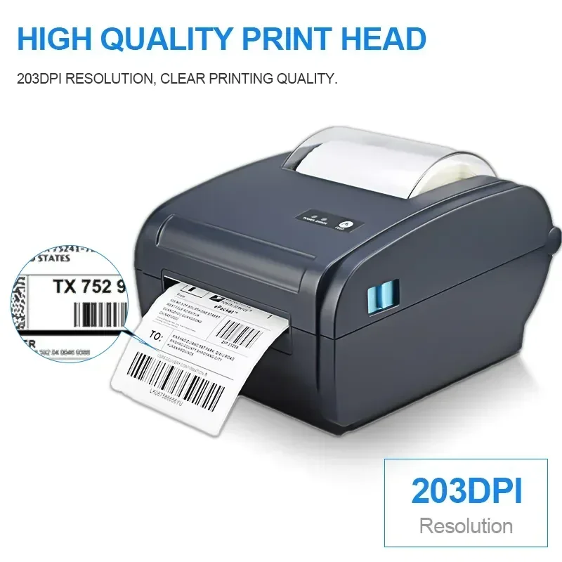 4x6Inch Shipping Thermal Stickers Desktop Printer USB Bluetooth Compatible DHL UPS Express Barcode Labels Thermal Printer