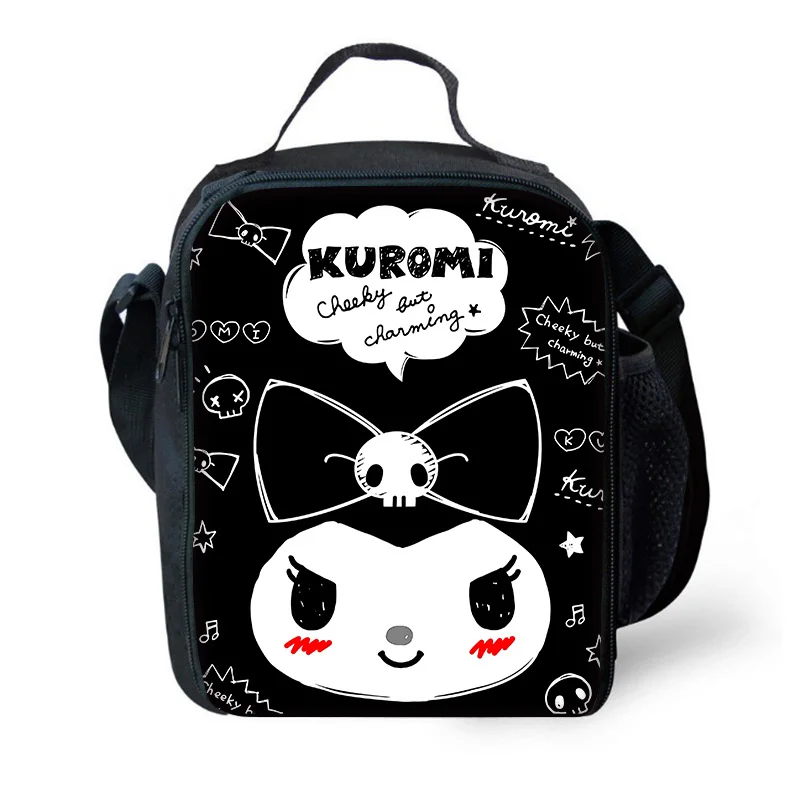 Sanrio Cute Cartoon Kuromi Child Insulated Large Capacity Bag Boy Girl Student Outdoor Picnic Resuable Thermal Cooler Lunch Box