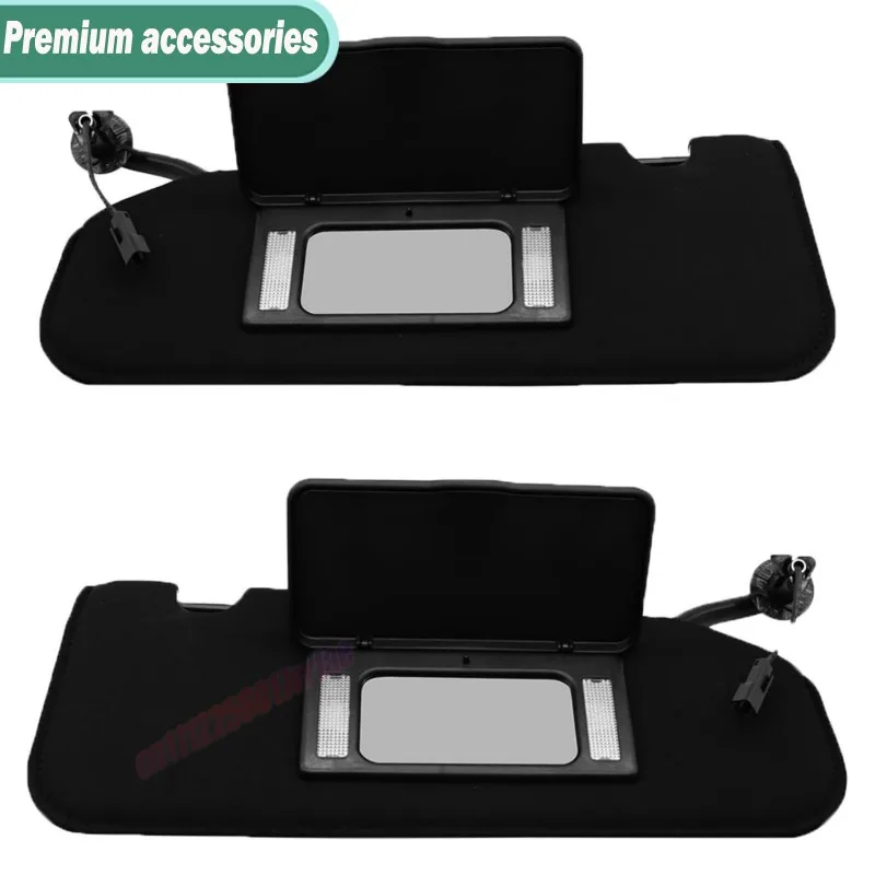 For Chevrolet Corvette C6 2005-2013 Left Driver & Right Passenger Side Sun Visor Replaces 23142243 23142245 Sunshield With Lamp