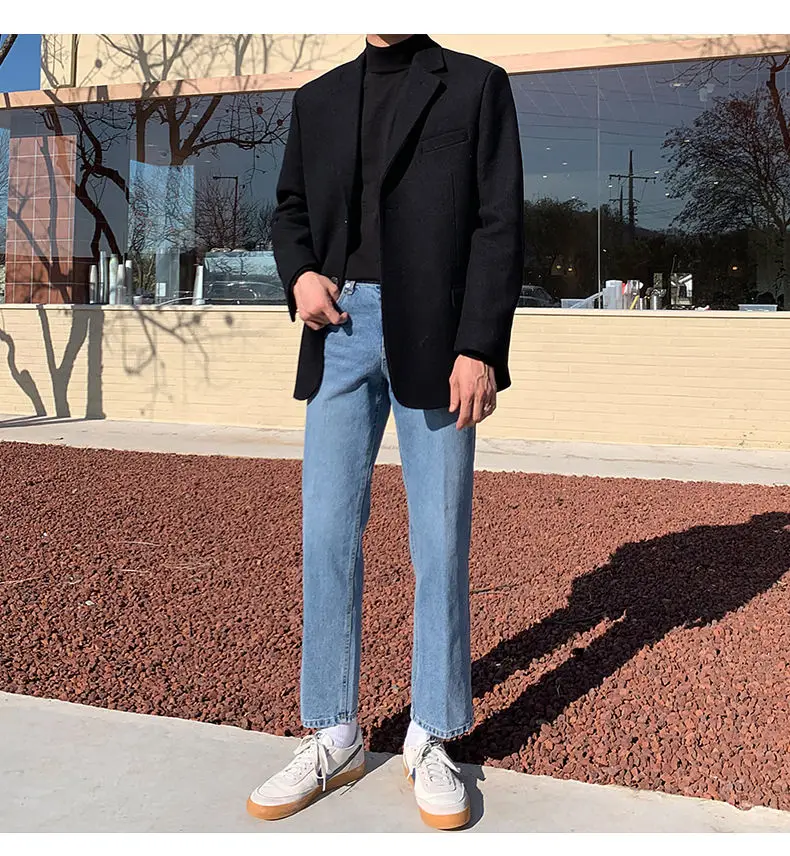 Half-turtleneck Sweater for Men, Long-sleeved Korean Style Trendy Knitted Sweater with Bottoming Shirt, Hong Kong Style Casual