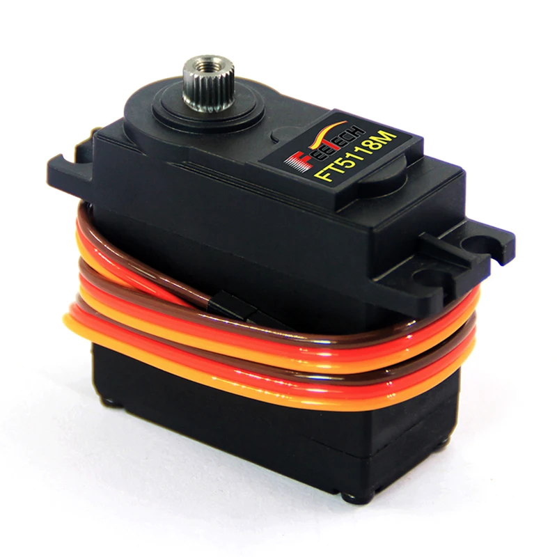 FT5118M 17KG Servo เกียร์โลหะทั้งหมด 500 ~ 2500μ วินาที 280 องศาสําหรับ 1:8 1:10 1:12 RC รถหุ่นยนต์เครื่องบินเรือของเล่น