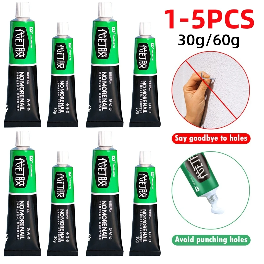 

30g/60g All-purpose Glue Quick Drying Glue Strong Adhesive Sealant Fix Glue Nail Free Adhesive for Plastic Glass Metal Ceramic