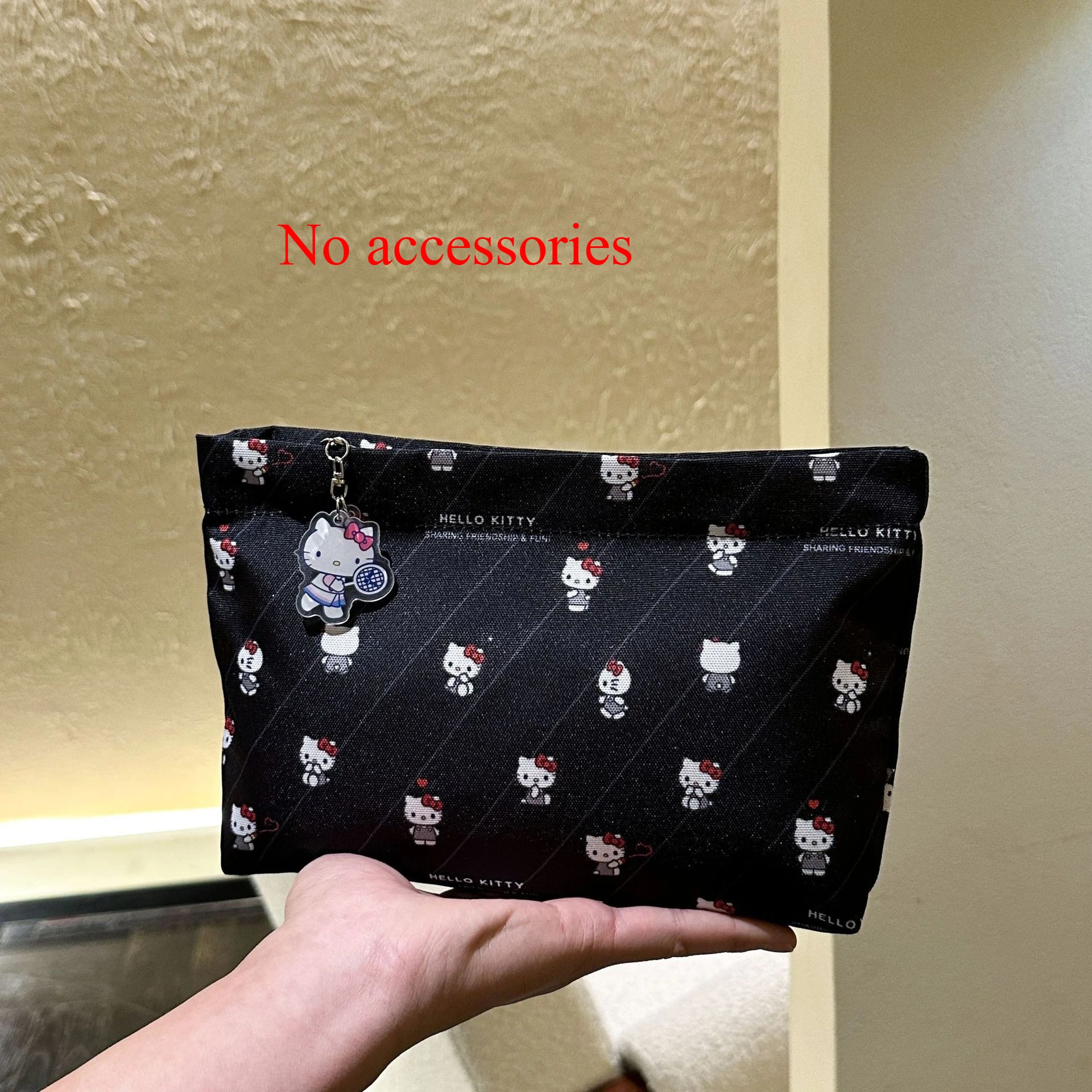 

Sanrio Sweet Cool Black KT Large Capacity Water-repellent Cosmetic Bag Portable Storage Toiletry Bag Travel Cute and Beautiful