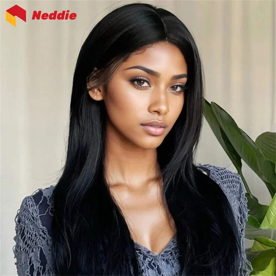 

200 Density 40 Inch Black Bone Straight 13x6 Lace Frontal 100% Human Hair Wig for Women Preplucked Cheap Wigs on Clearance Sale