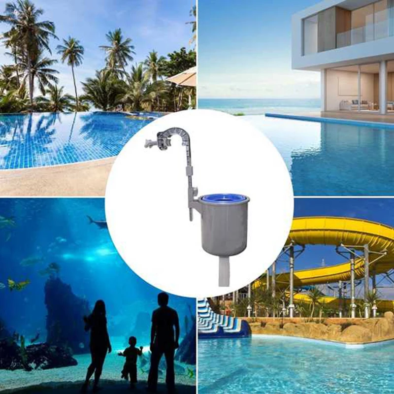 New Pool Surface Skimmer Wall Mount Swimming Pool Filter Automatic Skimm Clean Leaves Absorb Debris Pool Clenaing Tool