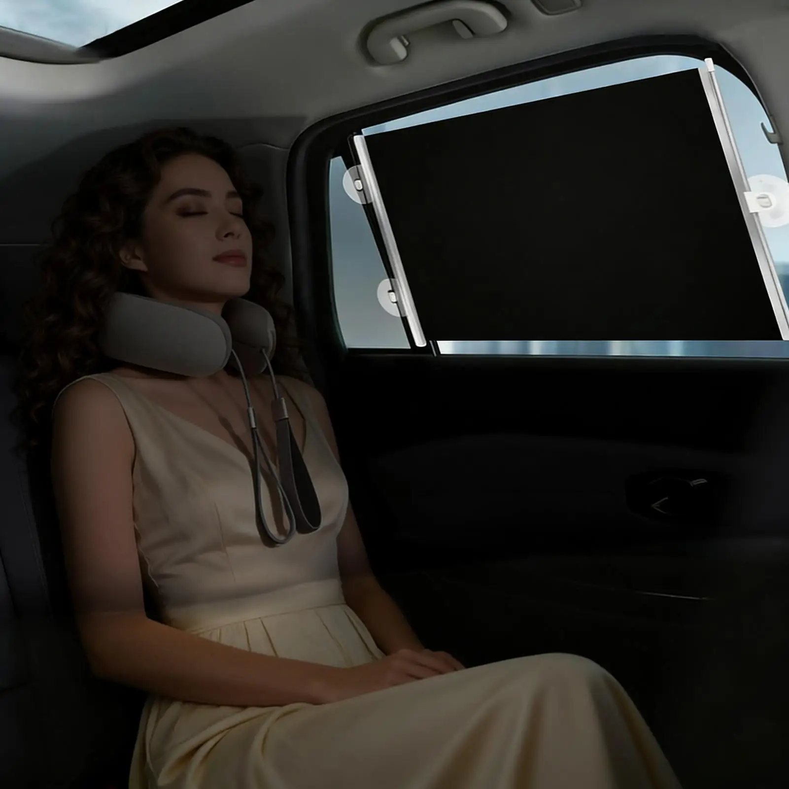 

Автомобильный солнцезащитный козырек на боковое окно, присоска, защитный роликовый солнцезащитный козырек, защита от ультрафиолета, защита конфиденциальности, интерьер, аксессуар для кемпинга и путешествий