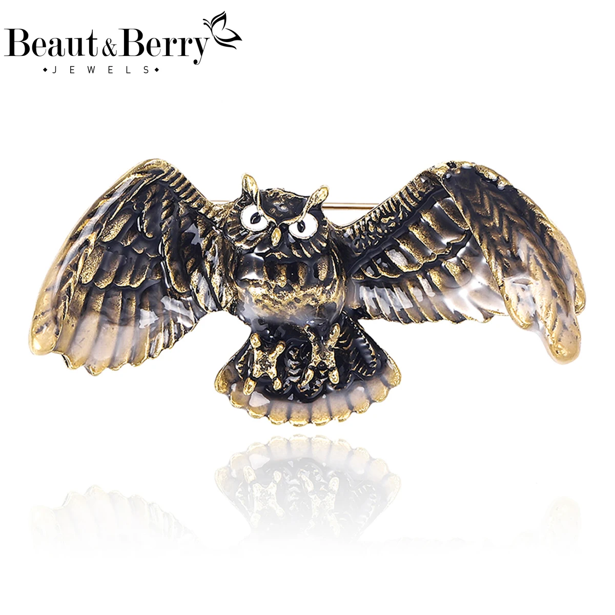 

Beaut&Berry Trendy Enamel Owl Brooches for Women Unisex Animal Pins Casual Party Jewelry Accessories Gifts Decoration