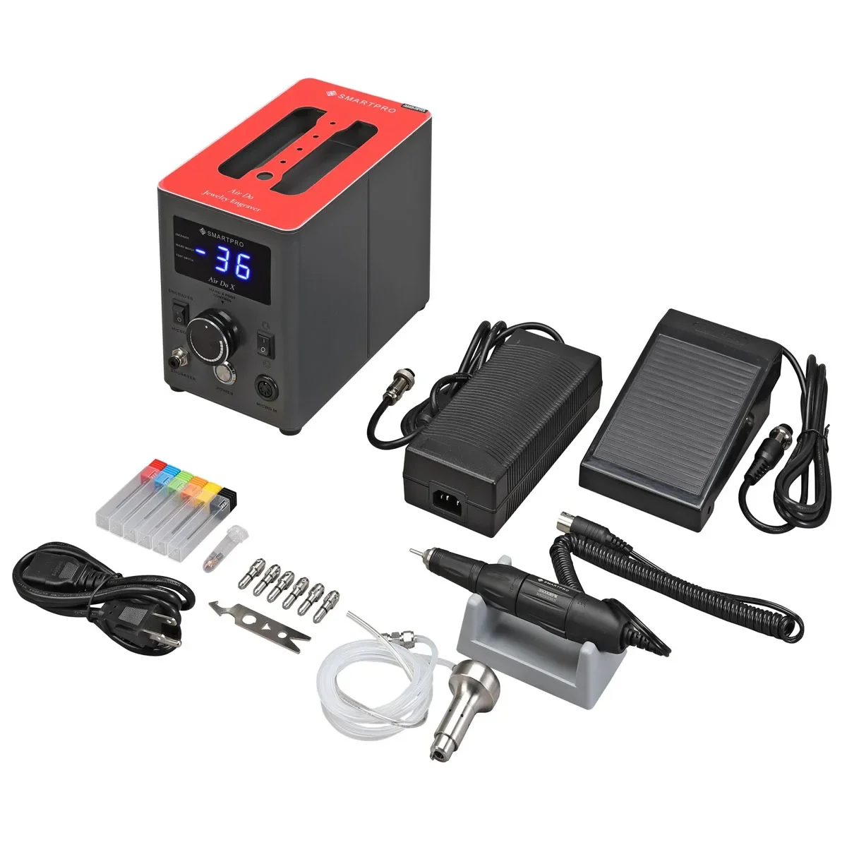 Gold Seller SmartPro Air Do x Pneumatic Jewelry Engraver Machine 2-in-1Jewelry Stone Setting Engraving Graver & 35000RPM Micro